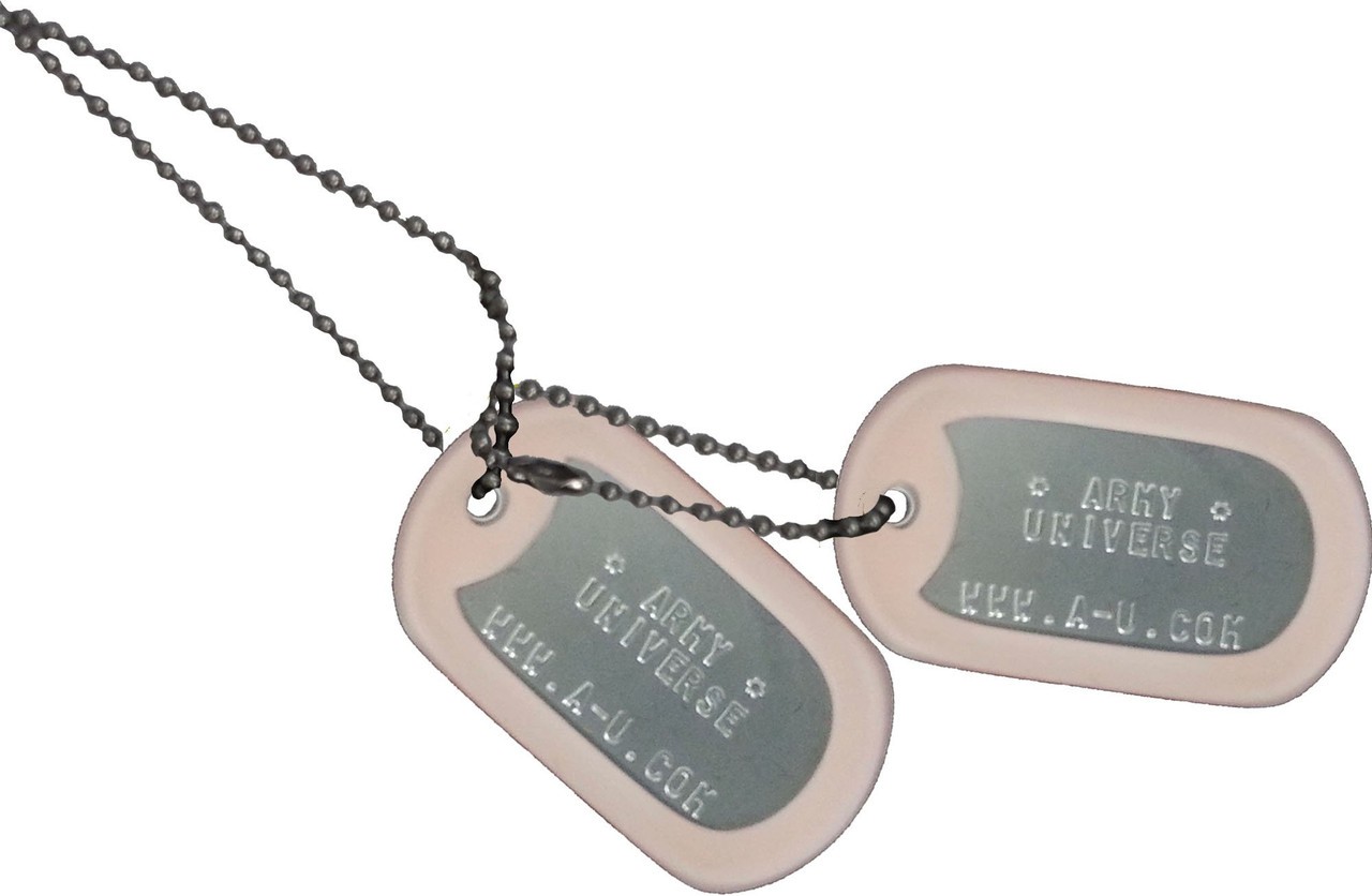 US Military Dog Tag Set ID Matte Metal ID Dog Tags Necklace Complete Set
