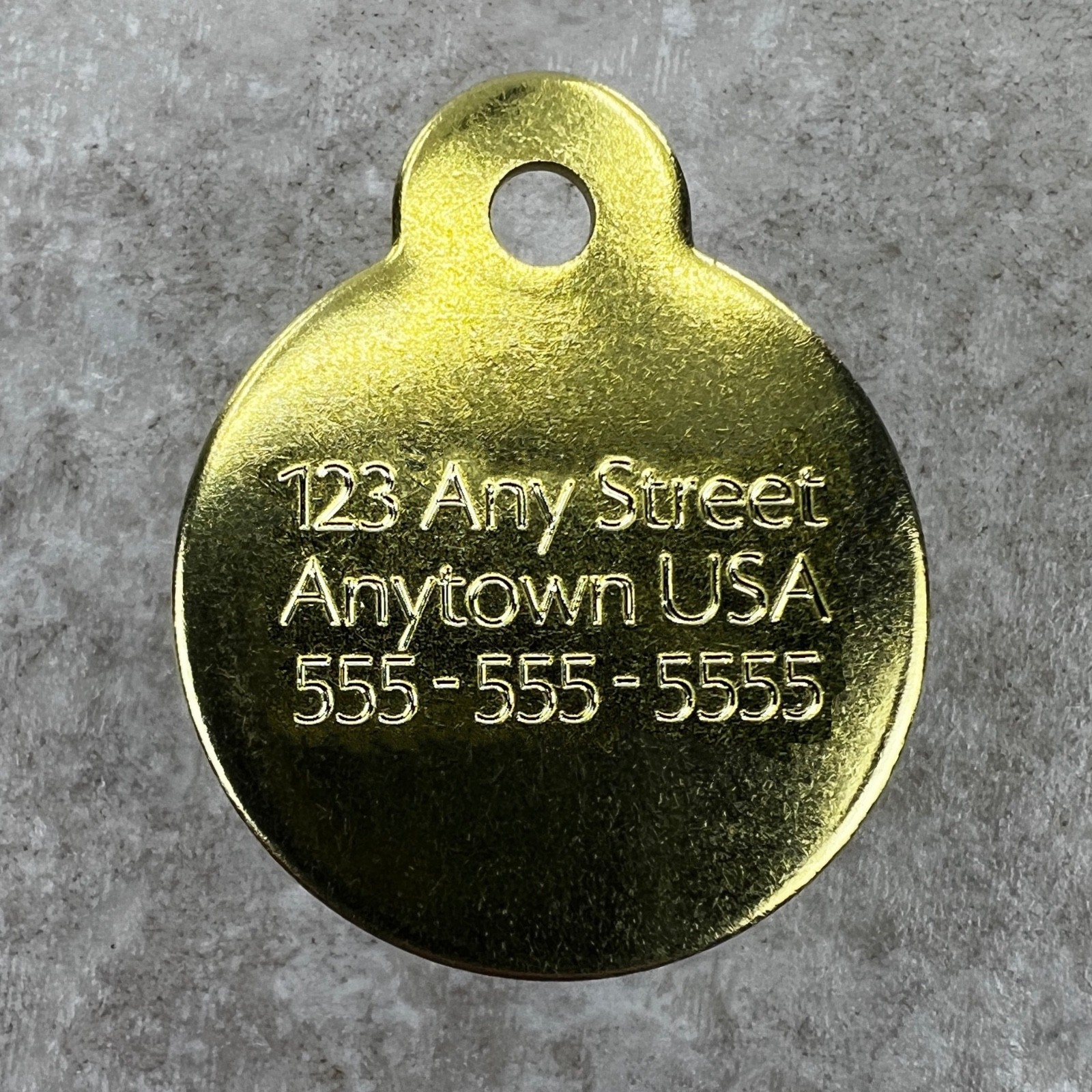 Custom Engraved Dog Tags Personalized Dog Collar Pet Tags RUSTIC BRASS MAYBERRY