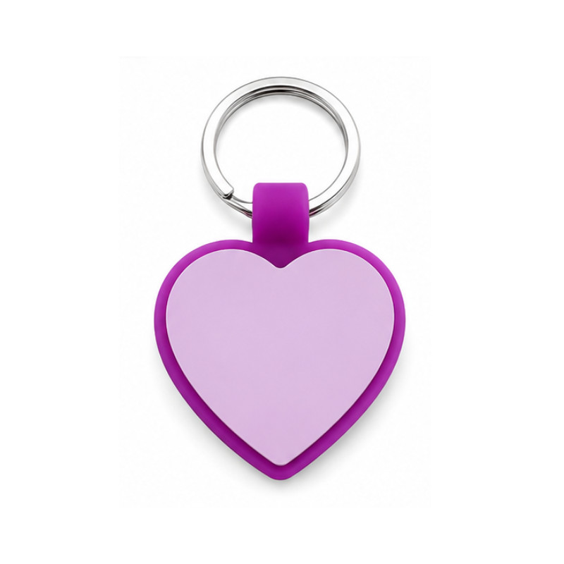 Personalized Heart Silicone Pet ID Tag Custom Engraved Dog Cat Name Tag