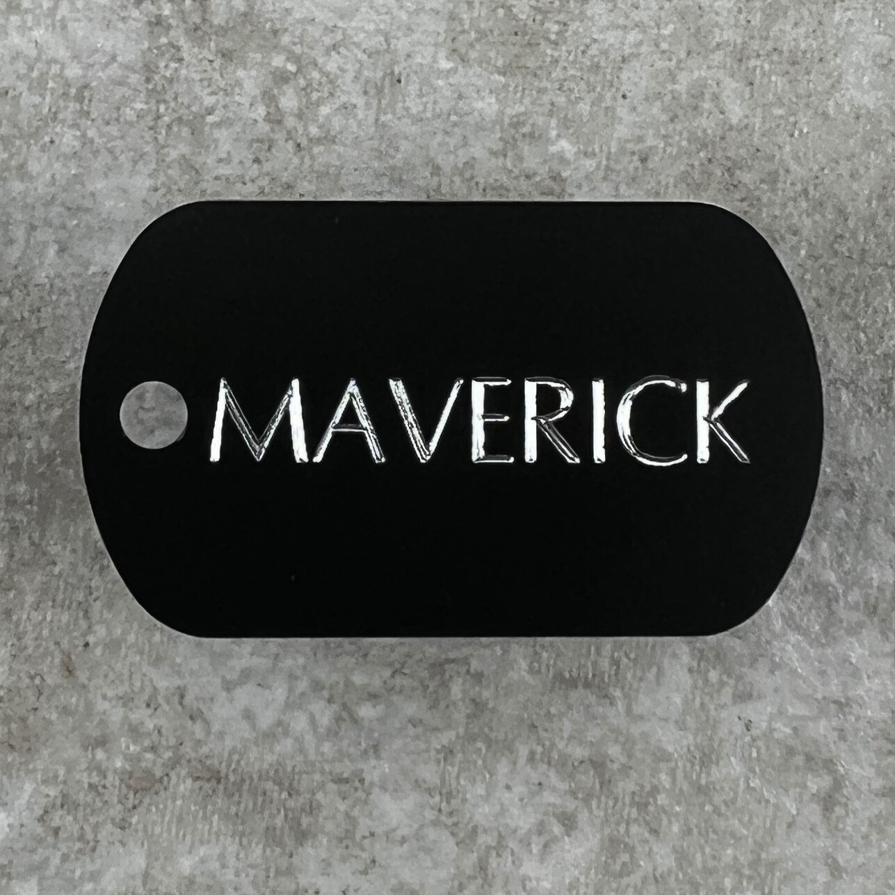 Custom Engraved Tags Personalized Luggage Tag MINI MILITARY Dog Tag MINI BLACK