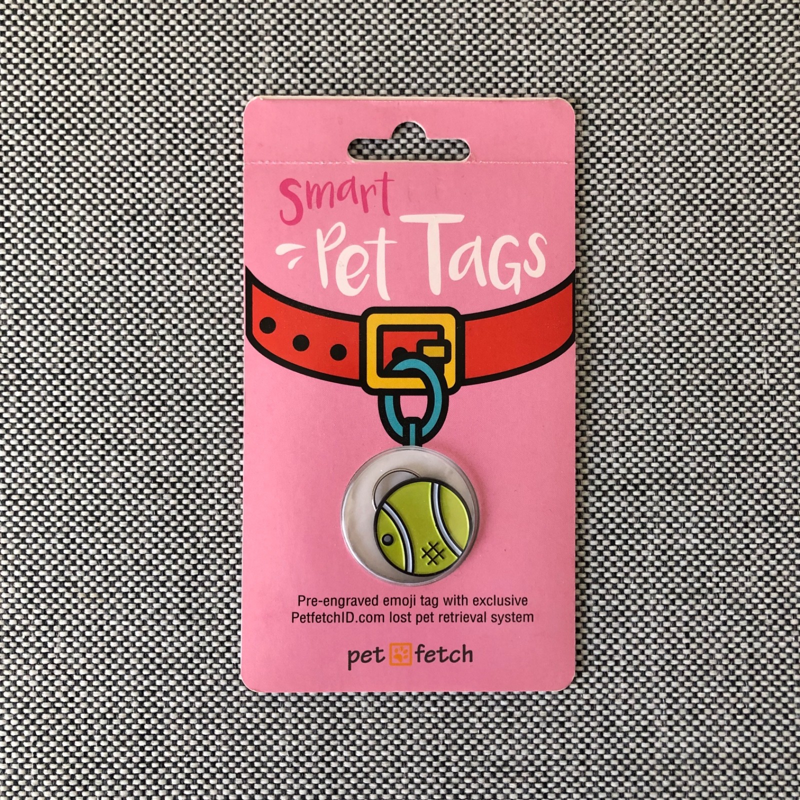 PetFetch Smart ID Pet Tag – Tennis Ball Design