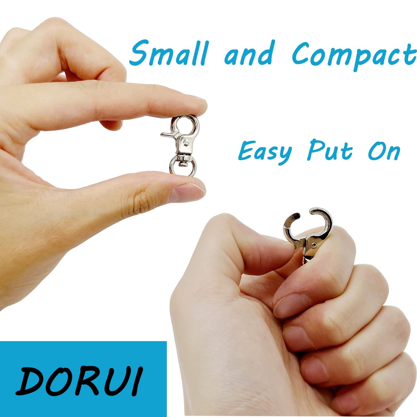 Dog Tag Clips 2 pack Easy Change for Pet Tag Quick Clips Small Medium Large D…