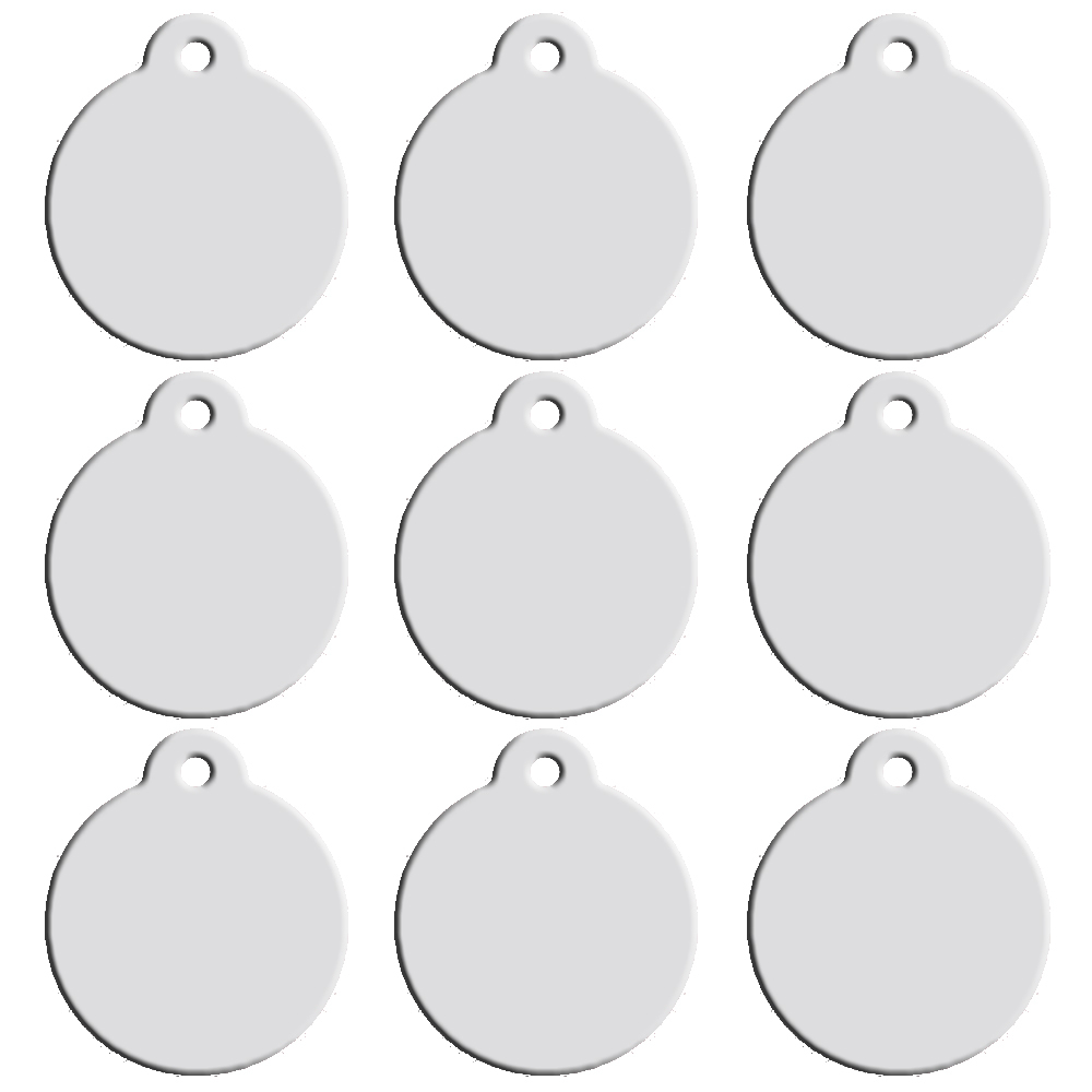 100pcs Whosale Aluminum Blank Dog ID Tags Personalized Round Shape Tag 9 Colors
