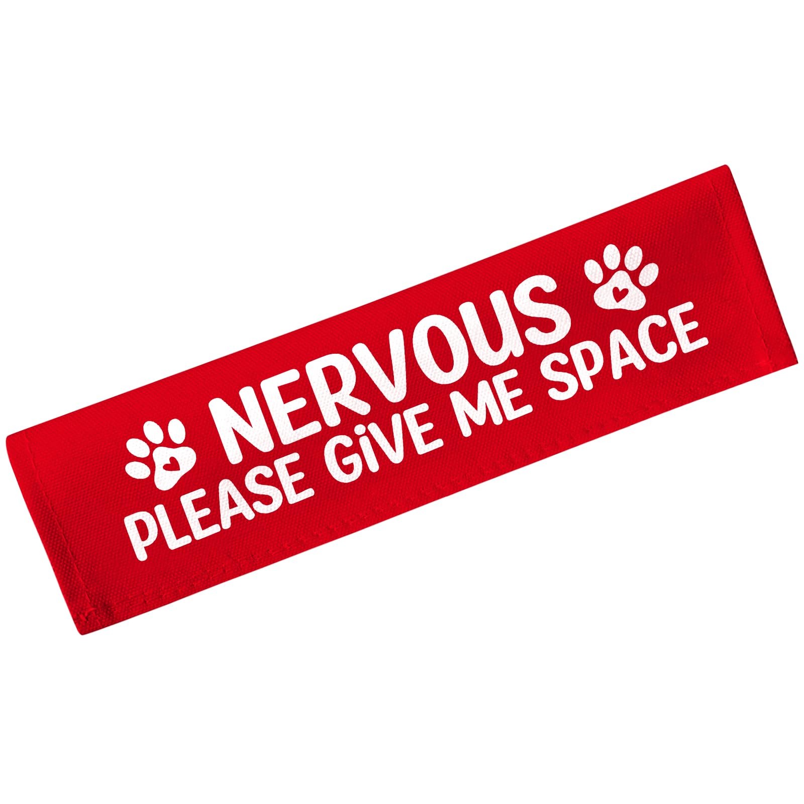 Give Me Space Nervous Dog Leash Sleeve Wrap Alert Hanging ID Patch Tag Gift