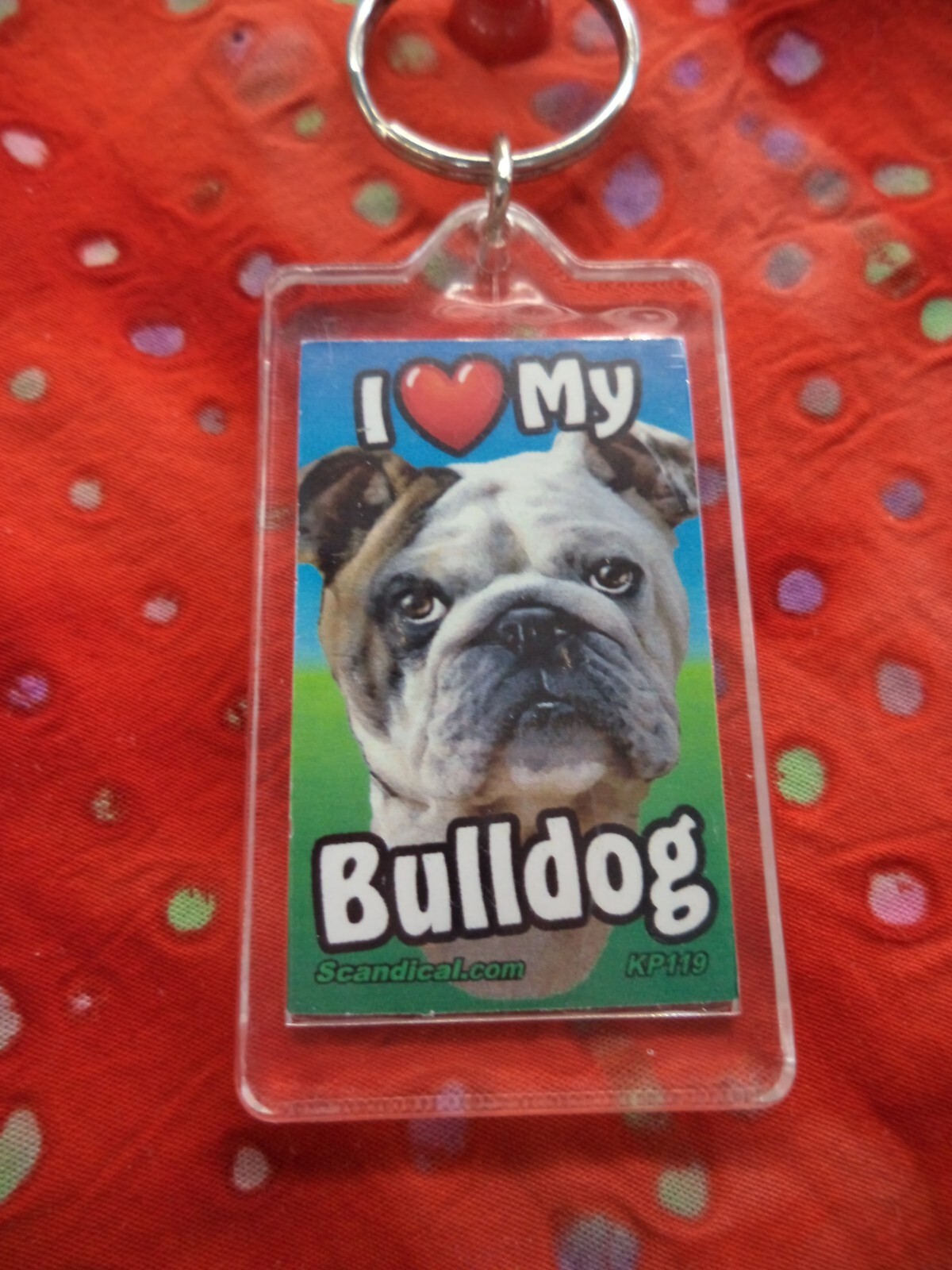 SCANDIAL PET KEY CHAINS – DOUBLE SIDED – I LOVE MY __DOG__ YOU PICK BREED! #1
