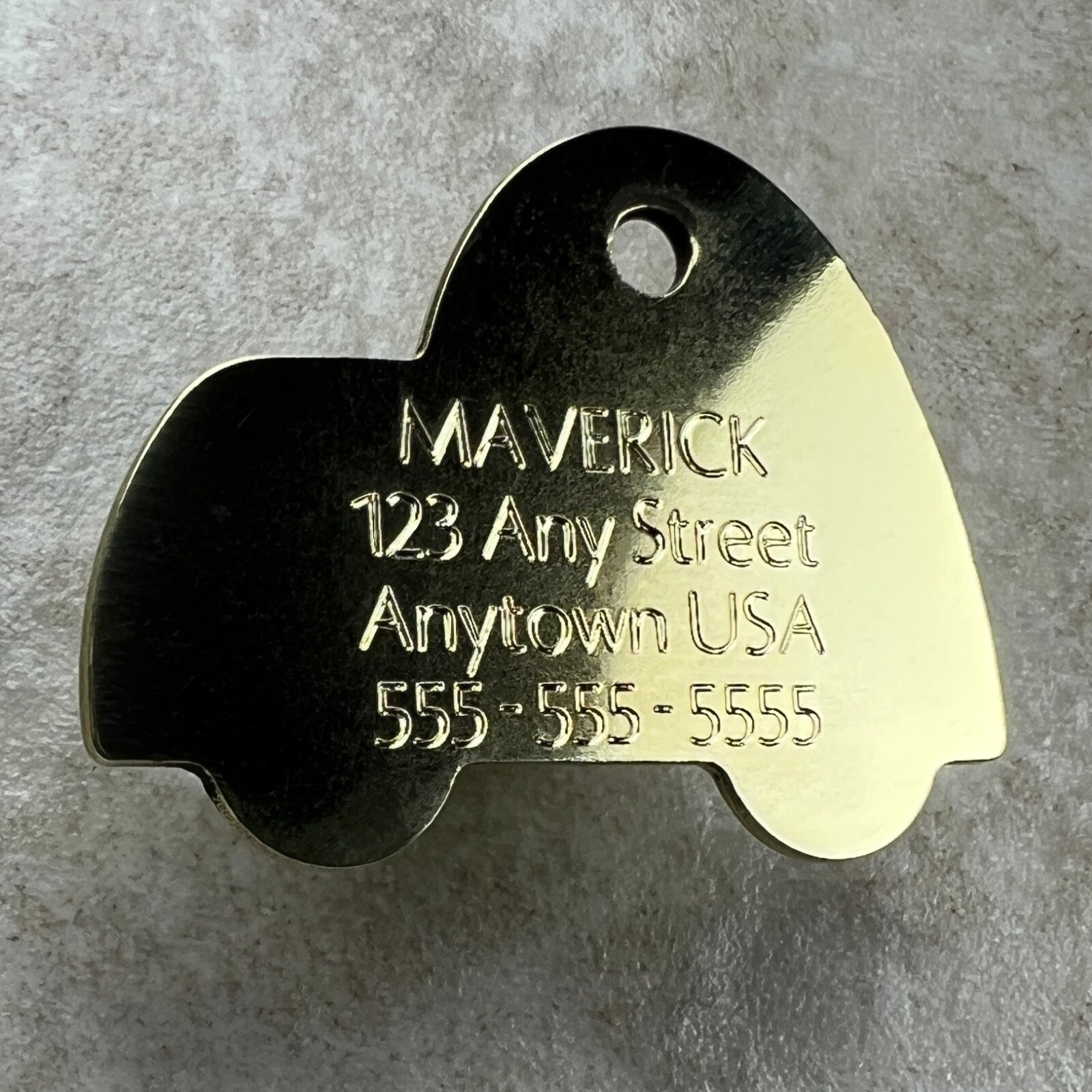 Custom Engraved Dog Tags Personalized Dog Collar Pet Tags Pet SPEED RACER BRASS