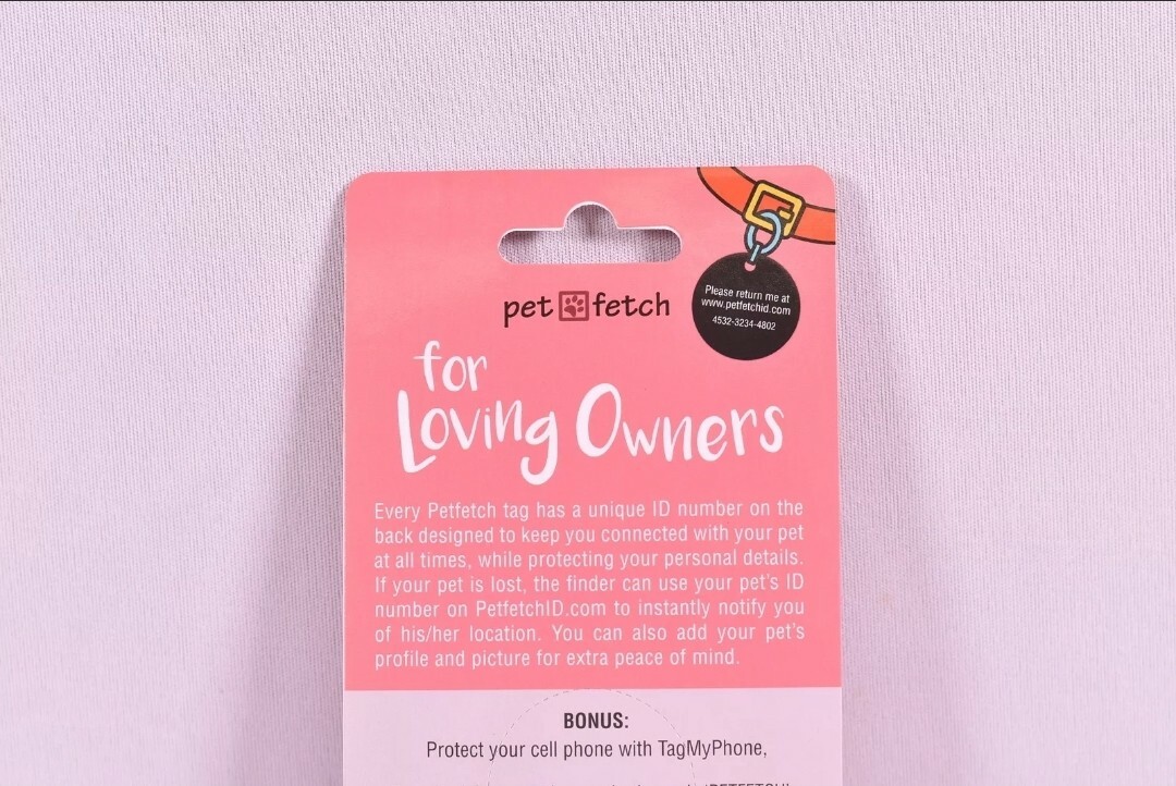 Pet Fetch Smart Pet Tags Lost Pet Retrieval System ” # Tennis Ball “