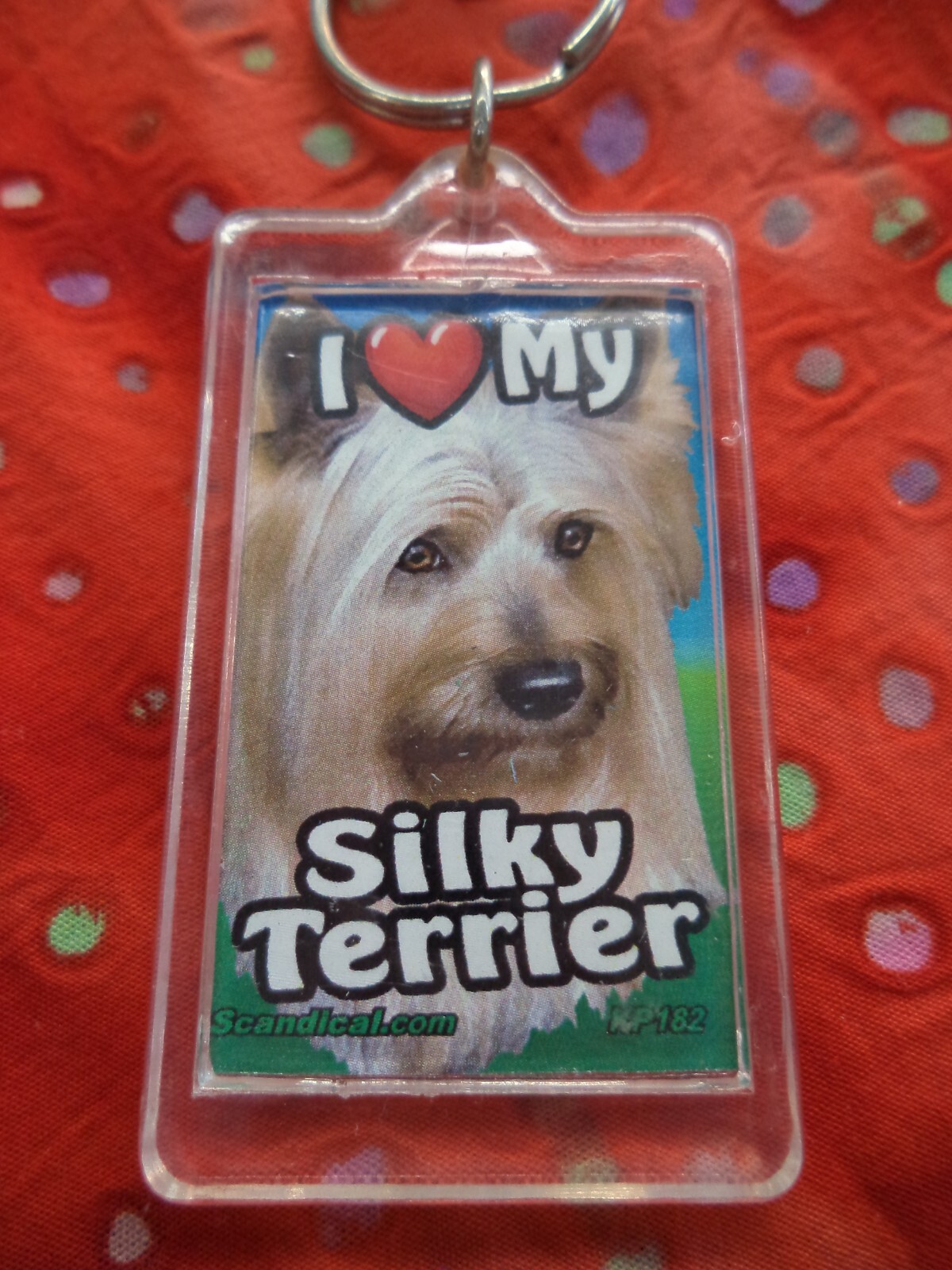 SCANDIAL PET KEY CHAINS – DOUBLE SIDED – I LOVE MY __DOG__ YOU PICK BREED! #3