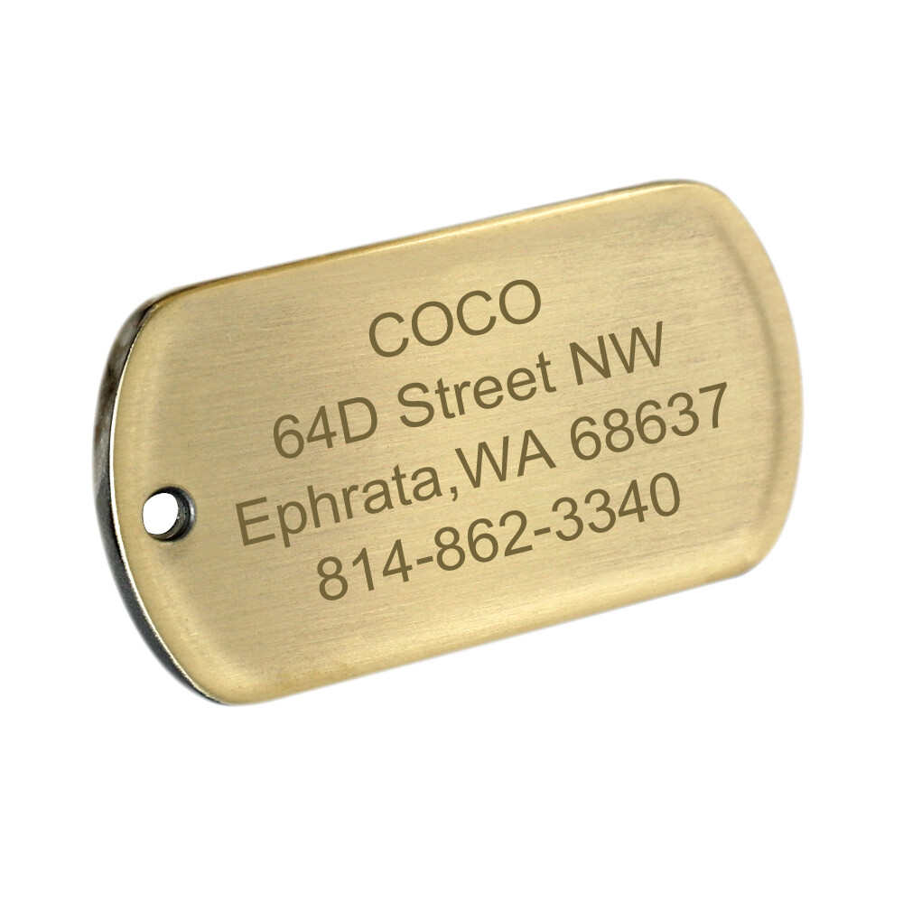 Military Dog Tags Customizable Name ID Collar Tag Engraved Personalized Necklace