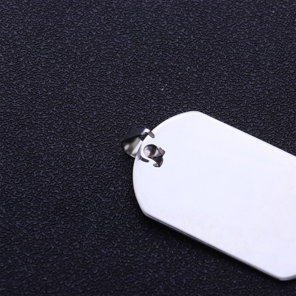 10Pcs Durable Titanium Steel Dog Tags Silver Stylish Pet Hanging Decor