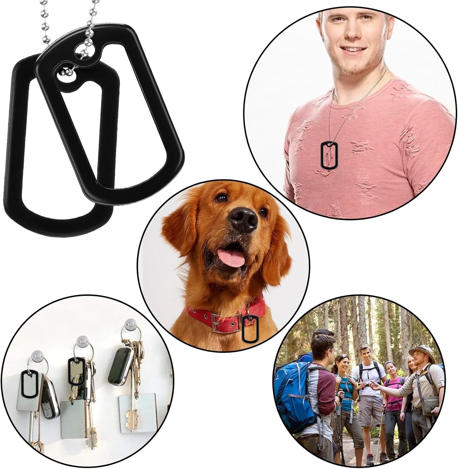 40pcs Dog Tag Silencers,Silicone Dog Silencers,Black Army Dog Tags for Authen