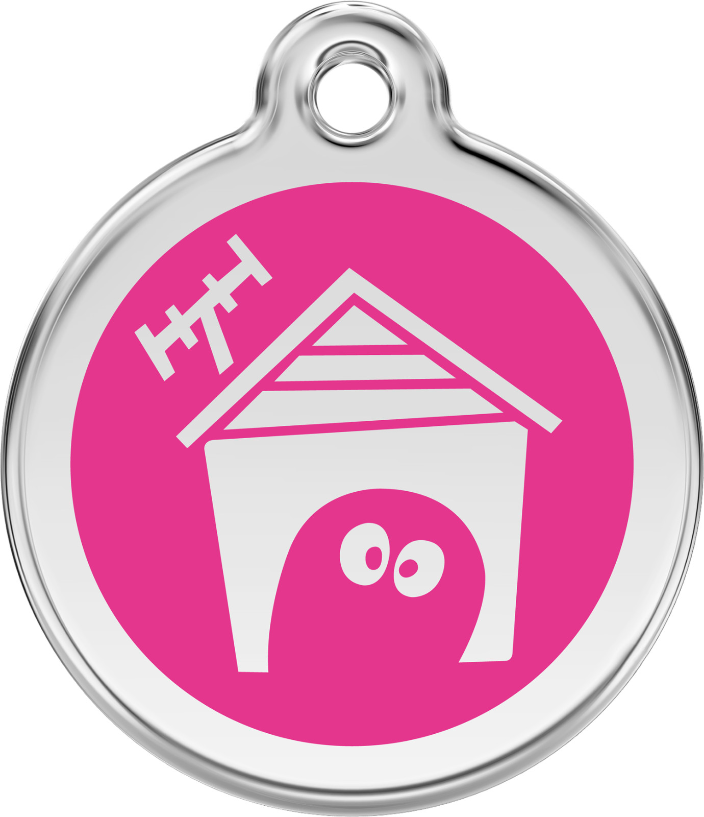 Steel Red Dingo House ID Dog Tag Black Purple Blue Green Yellow Orange Red Pink
