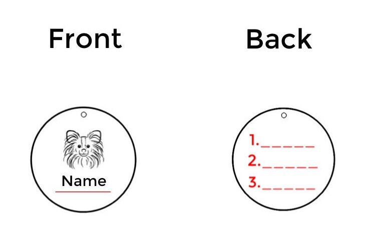 Dog Tags,Stainless Steel Charm,Personalized Engraved Pet ID Tags,Round Shape