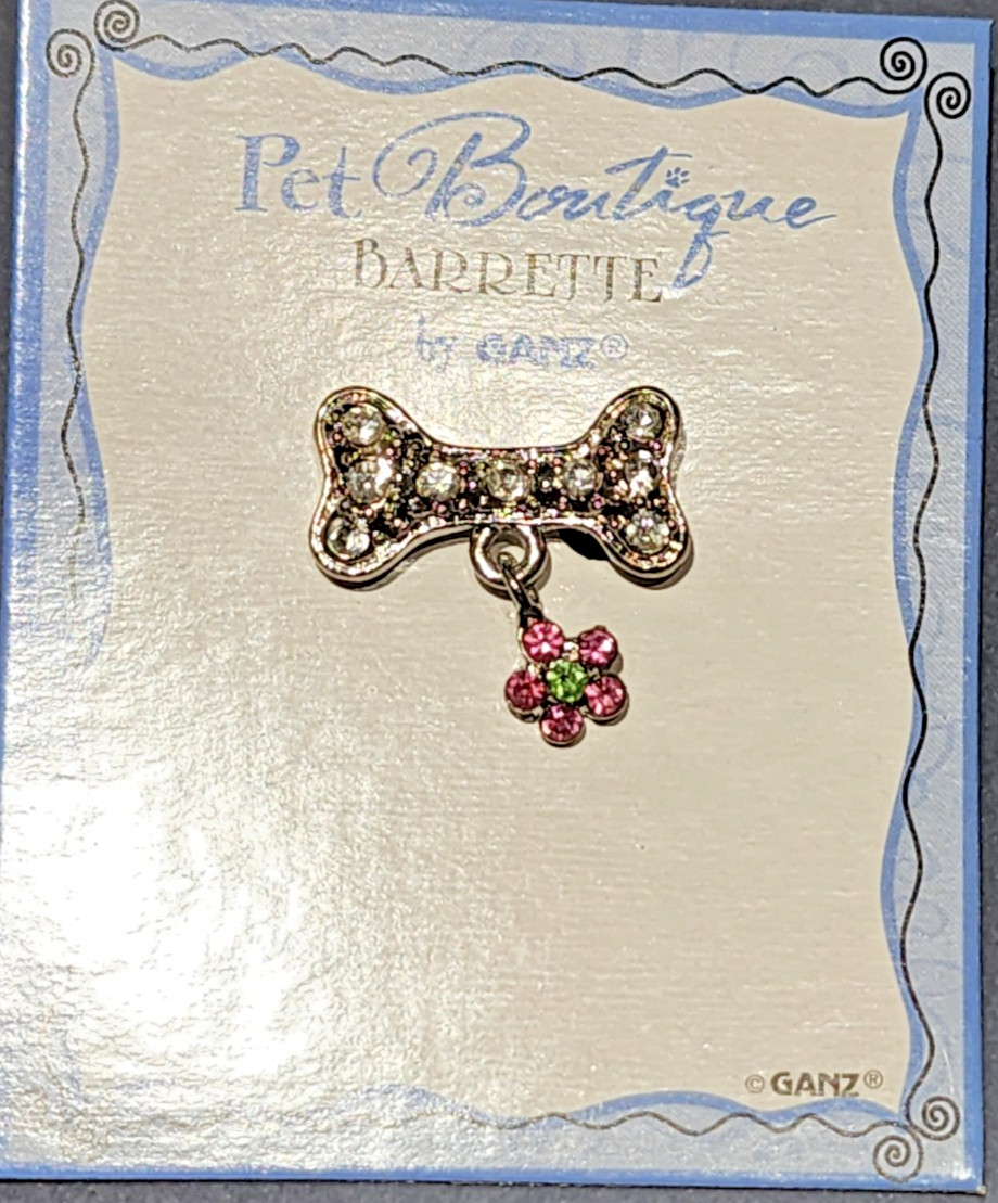 Pet Boutique Rhinestone 1″ Barrette by GANZ Love your Fur Baby 3 Pc Lot