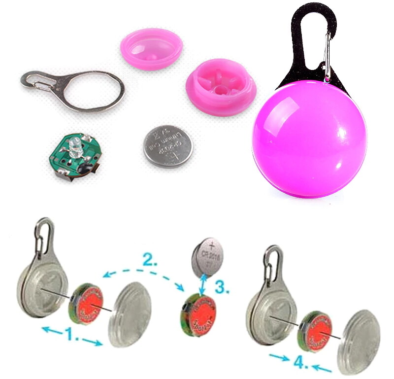 LED Flashing Clip On Pedant Night Light Pet Safety Dog Cat Collar – Choose