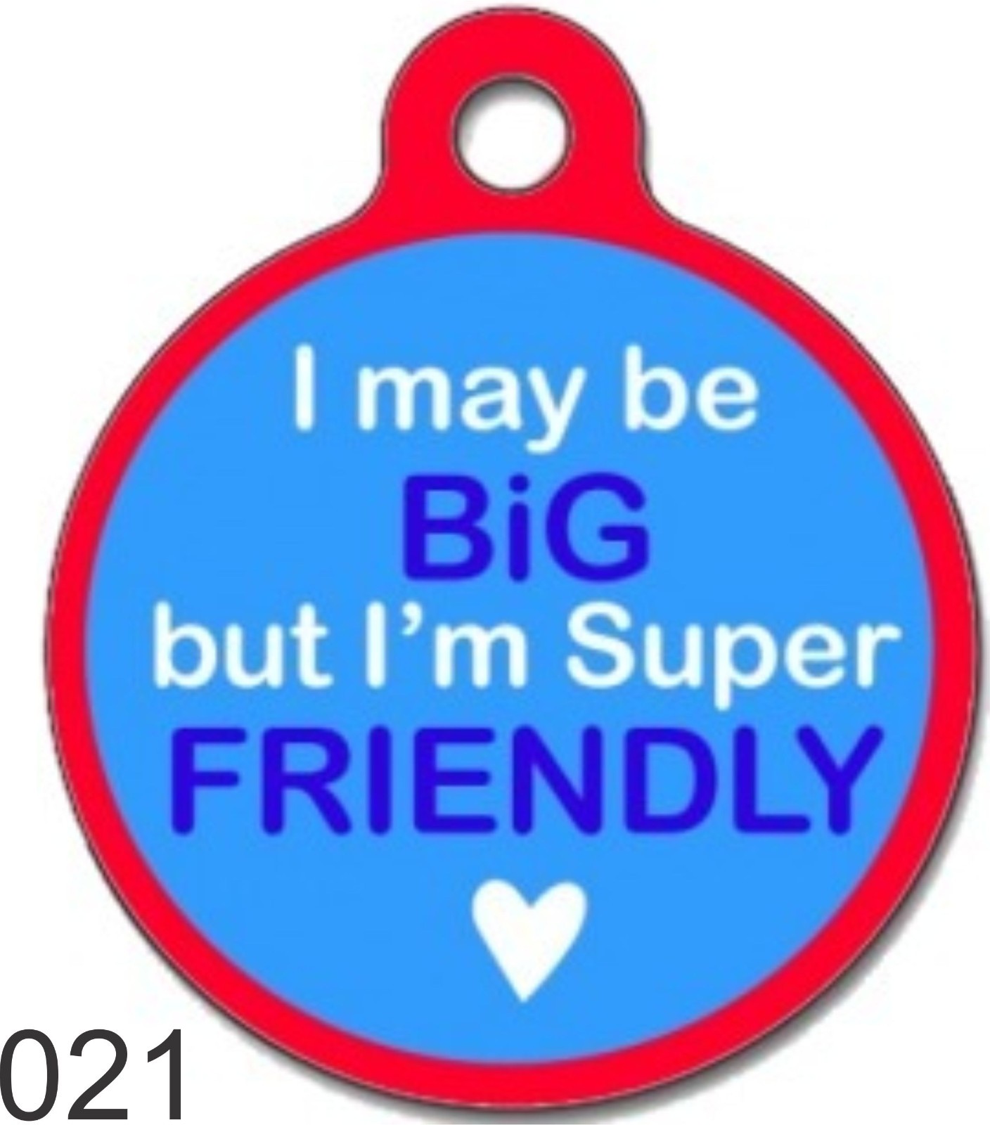 Pet Tags Personalized Pet ID tag for Dog and Cat ROUND Tag unique PINK Heart