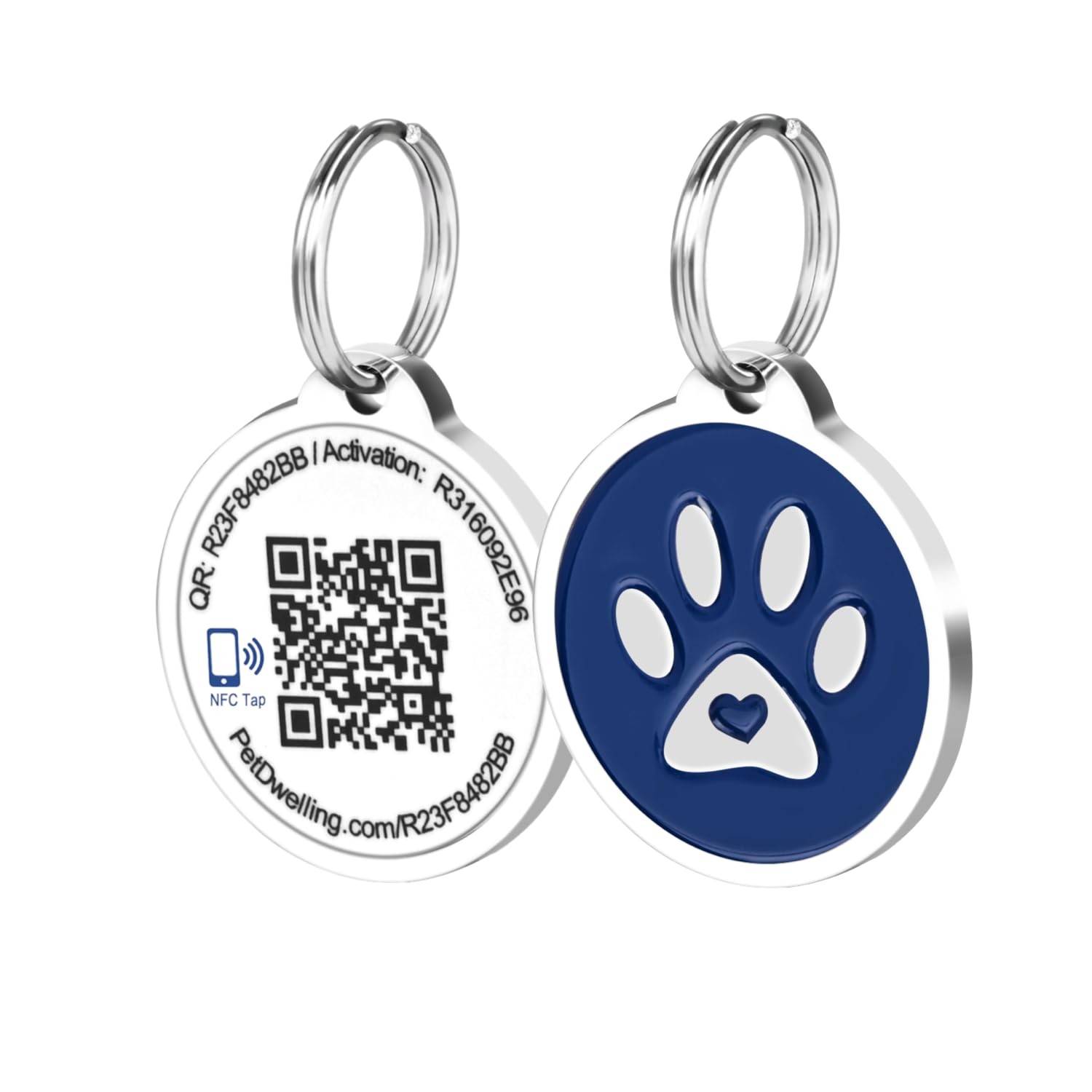 Smart QR + NFC Pet ID Tags for Dogs – Durable Waterproof – Smart Pet Tags wi…