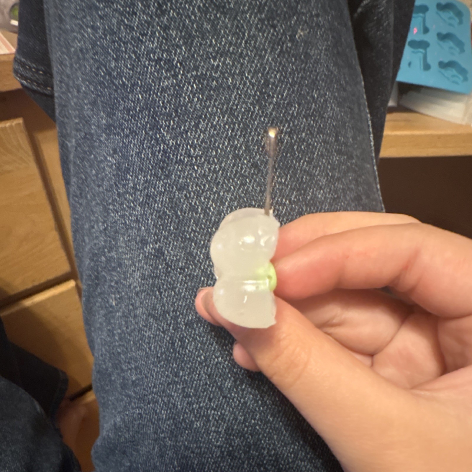 Personalized Clear Plastic Bone-Shaped Dog Collar Charm Name Beads “ESSA”