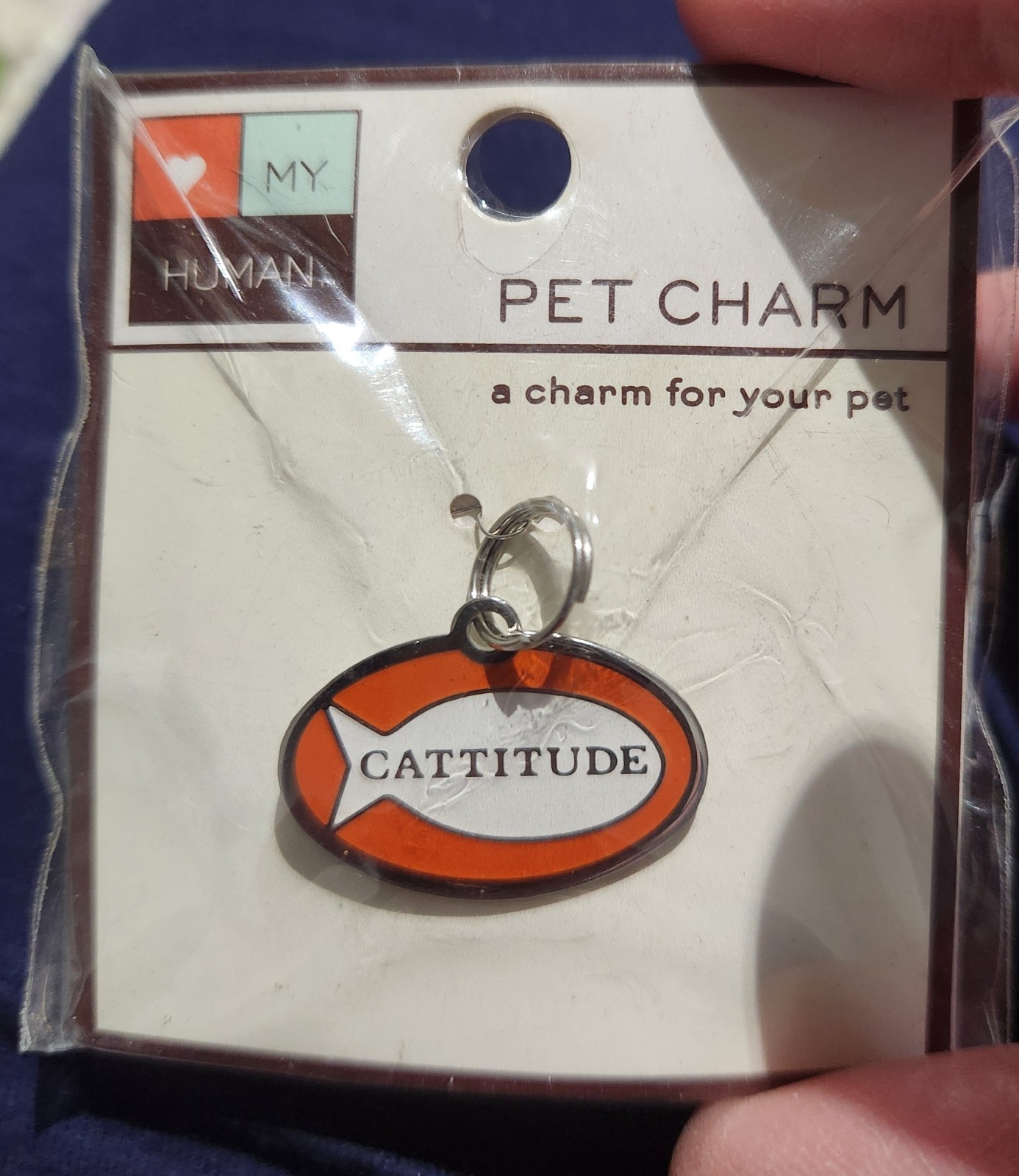 Pet Collar Charms I LOVE MY HUMAN Pet Charms