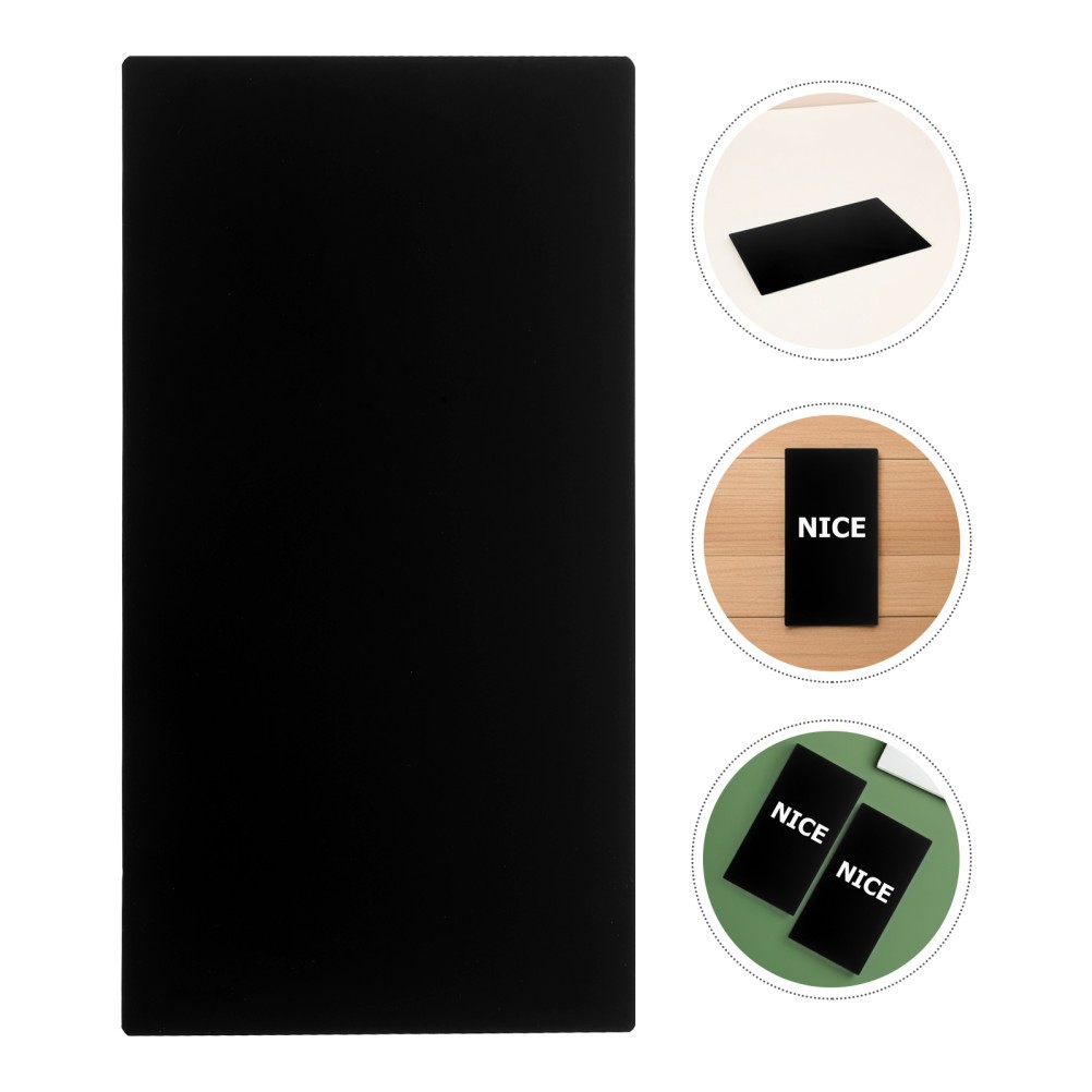10Pcs Black Aluminum Name Plate Blanks Rustproof Metal Tags for Outdoor Use