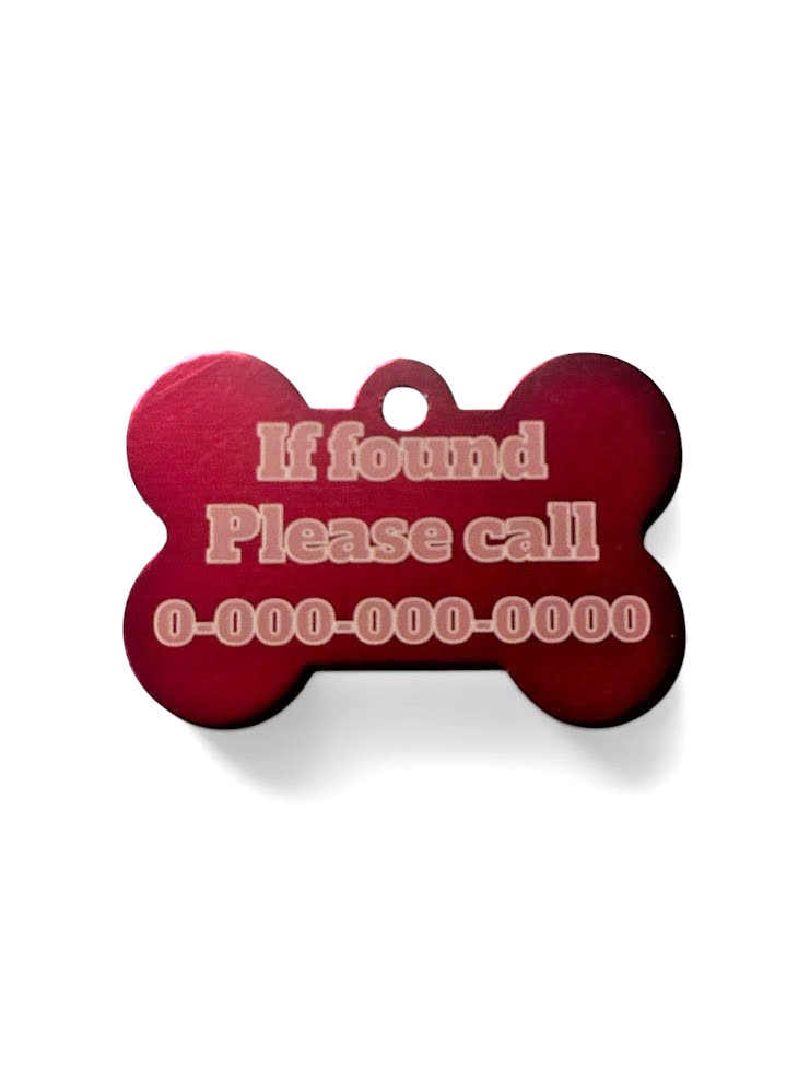 Personalized Laser Engraved Pet ID Tag Custom Dog Bone Name Tag
