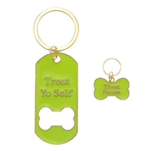 Heads or Tails 2PC Pet Collar Charm Tag & Matching Keychain – Treat Yo Self