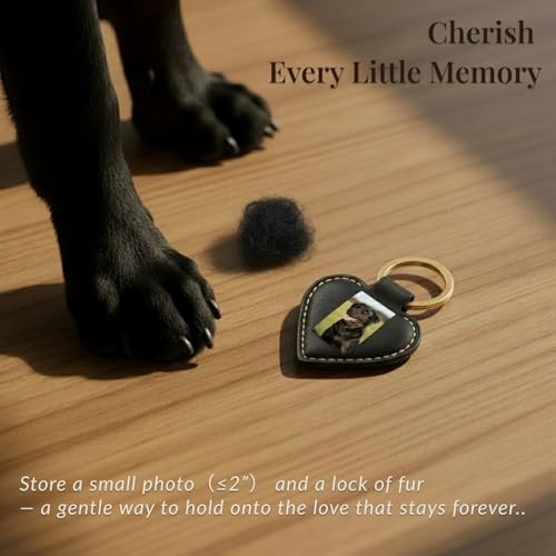 Pet Fur Keepsake Keychain – Dog Cat Hair Memory Charm