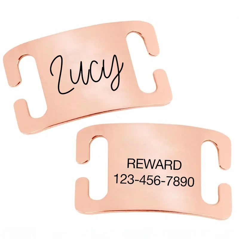 Custom Engraved Easy-On Slide On Dog Tag for Collars – Pet Tags Silent No-Jingle