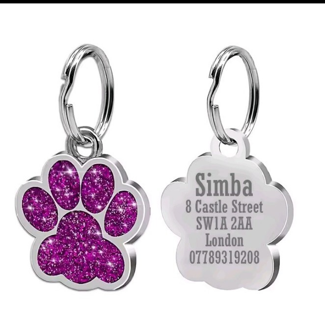 Free Personalized Dog Cat Plate Tags Engraved Puppy Pet ID Name Collar Tag Alloy