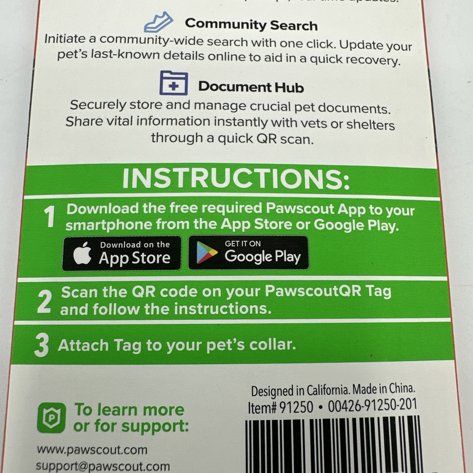 NEW Pawscout QR The Smart Pet Tag Finder for Dogs/Cats Connects To Your Phone