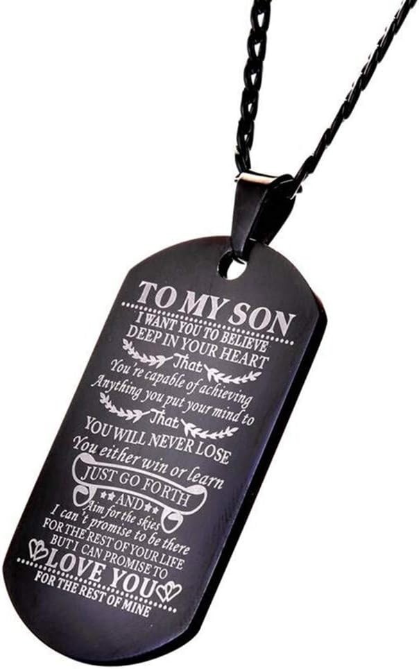 Military-Style Engraved Dog Tag Pendant – Ideal Keepsake for Every Day