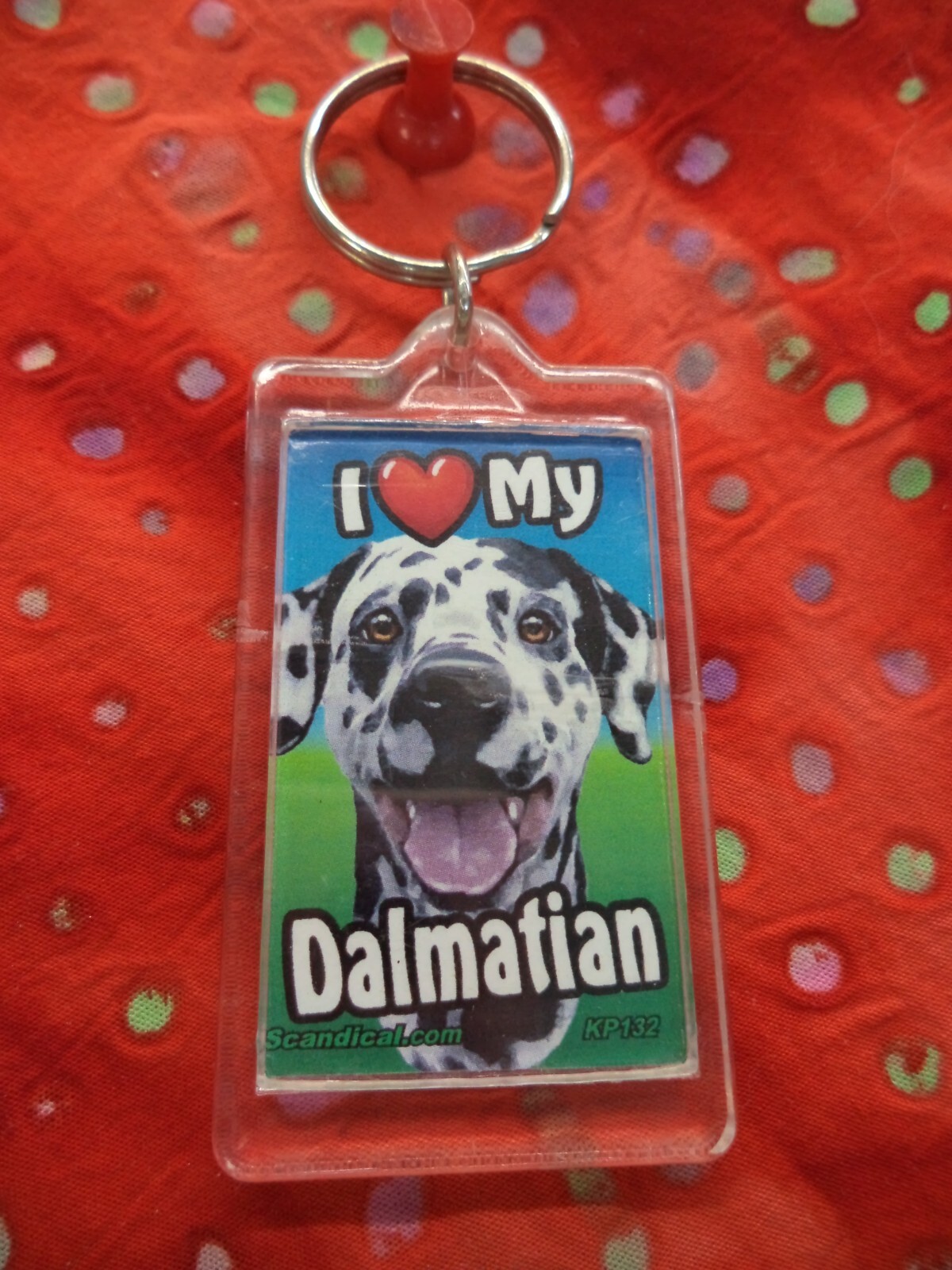 SCANDIAL PET KEY CHAINS – DOUBLE SIDED – I LOVE MY __DOG__ YOU PICK BREED! #4