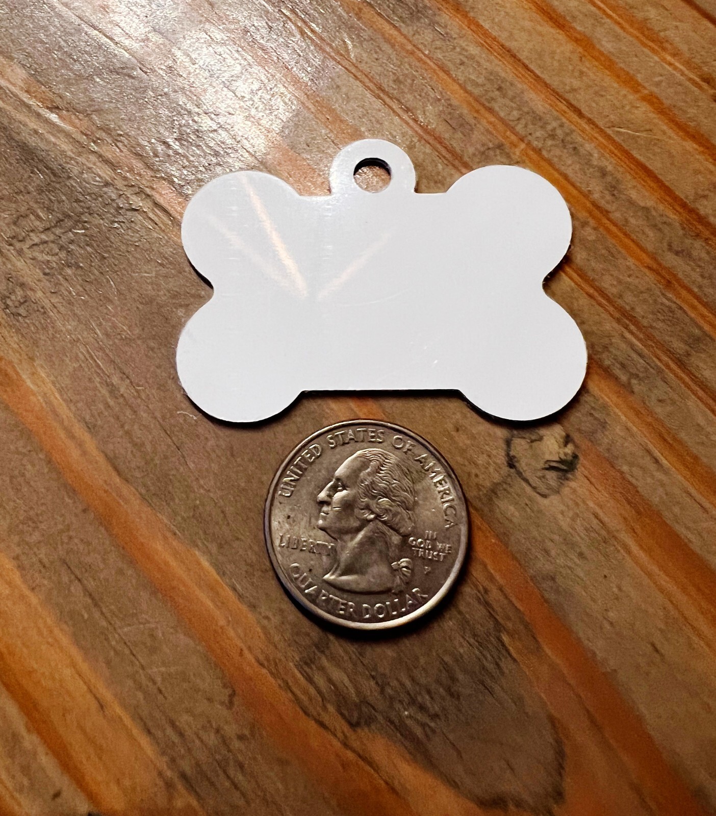 Blank Sublimation Bone Shaped Dog Tags – 20 Tags – Double Sided with Split Ring