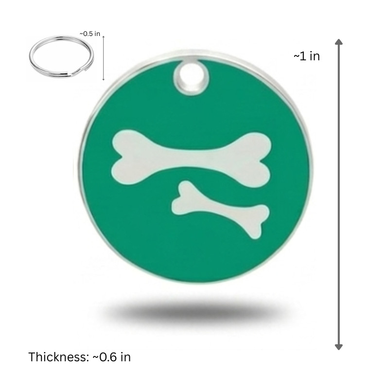 Personalized Enamel Dog Cat ID Tag Multiple Designs Custom Engraved Pet Tags