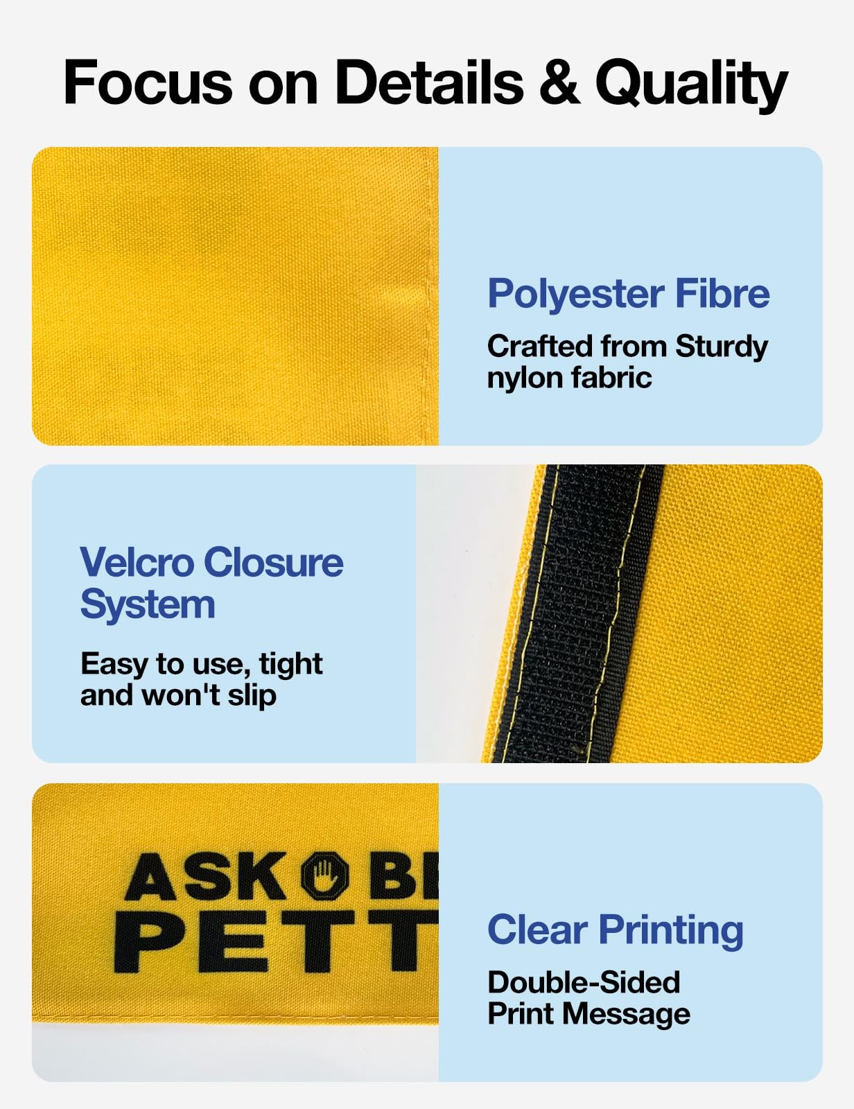 Yellow Foster Dog Leash Wrap Adopt Me Hanging Sleeve ID Patch Tag