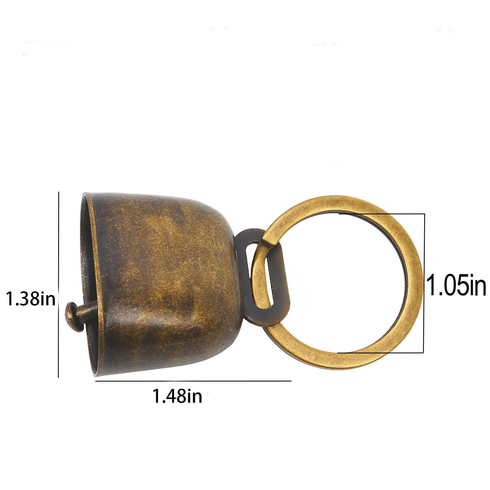 Bouclel 2 pack Pet Bells for Dog Collar Charms,Suitable 1.48 inches, Bronze