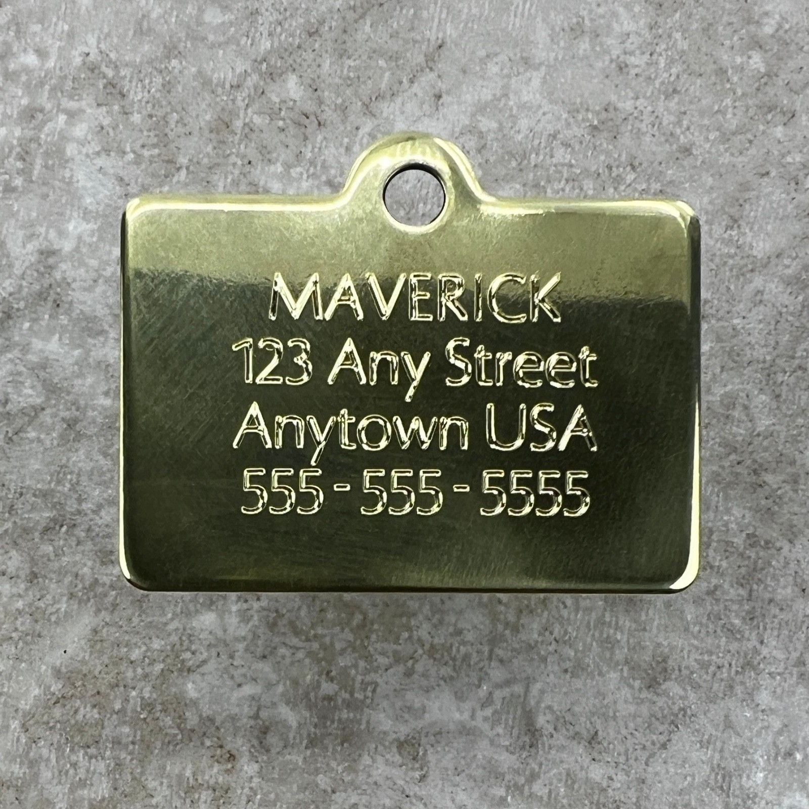 Custom Engraved Dog Tags Personalized Dog Collar Pet Tags BRASS SECRET AGENT