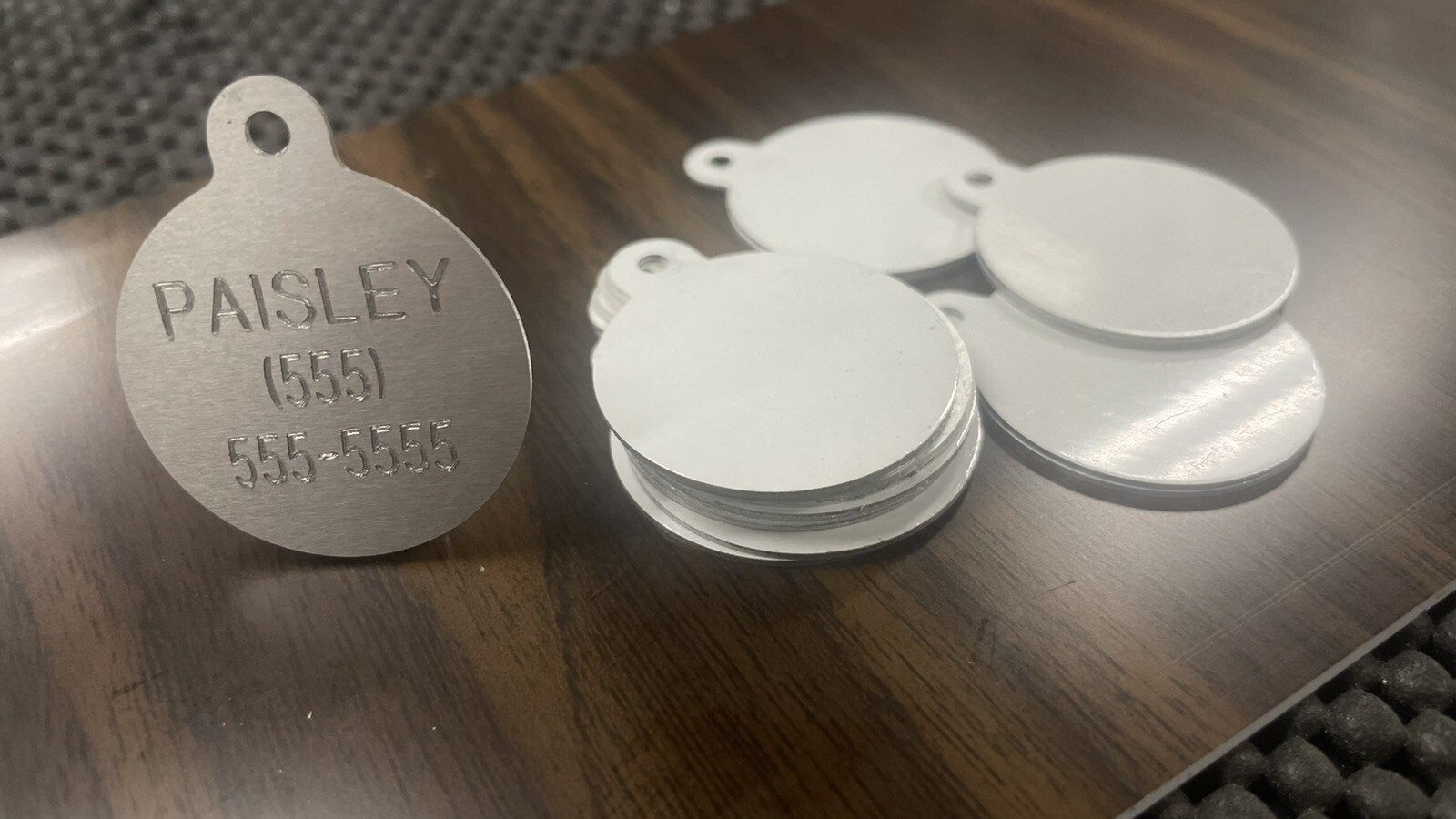 24 Pieces Round Tags Sublimation Dog Tags Blank Round Shape Pet Dog Tag Cat Tag