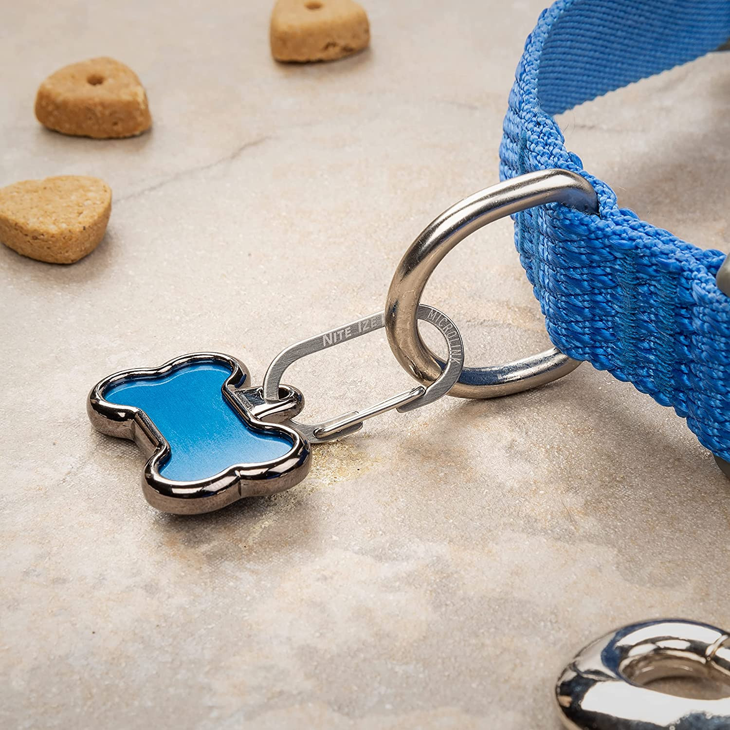 Microlink Pet Tag Carabiner, Stainless Steel Cat and Dog Tag Clip, 2 Count (Pack