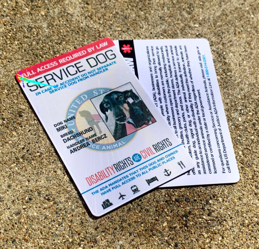 SERVICE DOG ID CARD WITH REGISTRATION – HOLOGRAPHIC