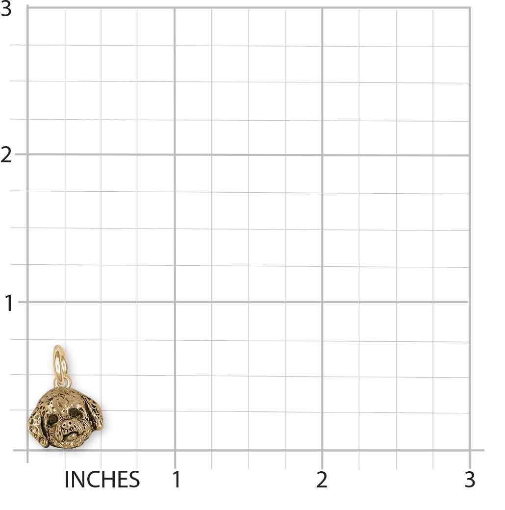 Poochon Charm 14k Gold Vermeil Handmade Bichapoo Jewelry PC1H-CVM