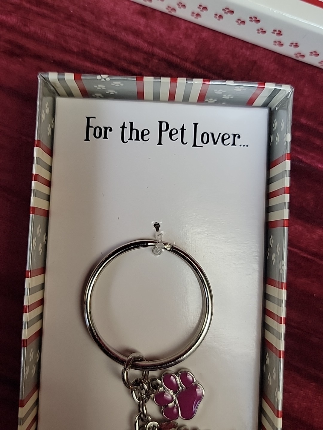 Pawsitively Spoiled NIB For The Pet Lover 49127 I LOVE MY CAT CHARM KEY CHAIN