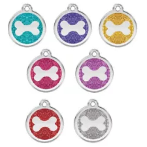 Dog Cat Pet – Red Dingo – Dog ID Tag Charm – Lifetime Guarantee – Glitter Bone