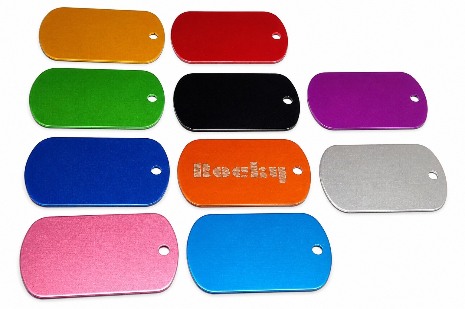 Custom Engraved Pet ID Tag Dog Name Tag Cat Collar Tag Personalized Aluminum