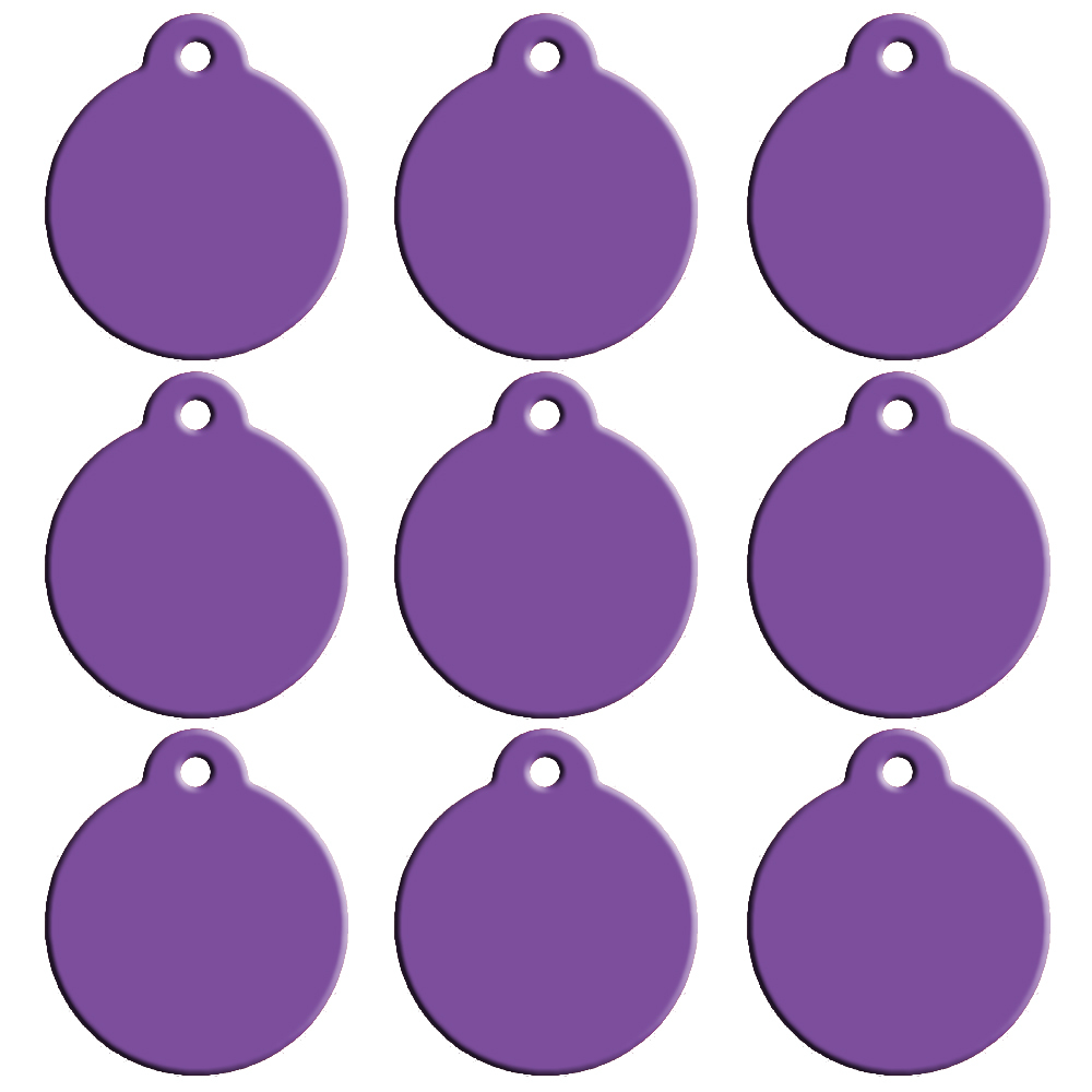 100pcs Whosale Aluminum Blank Dog ID Tags Personalized Round Shape Tag 9 Colors
