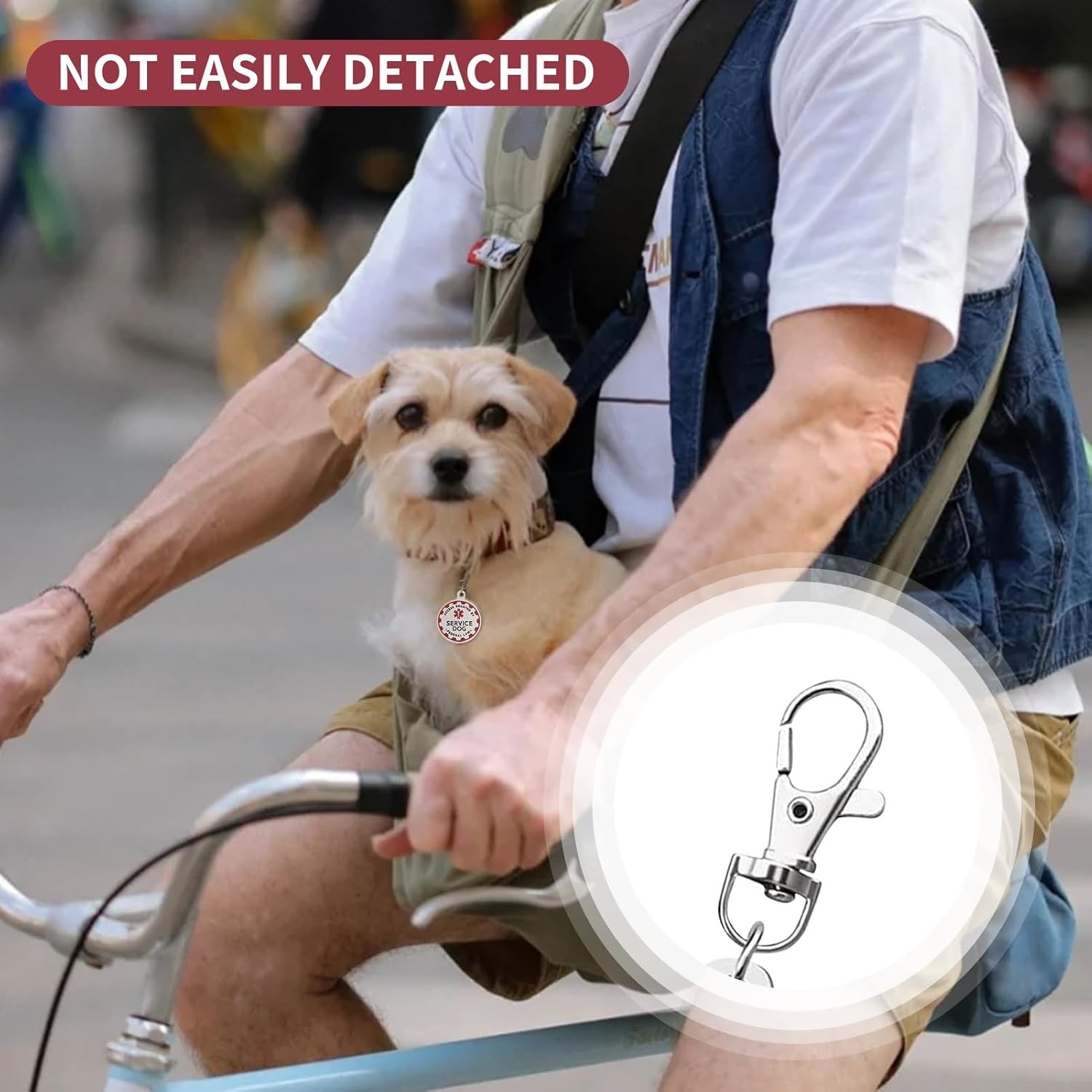Elegant Stainless Steel Service Dog TAG – Double-Sided for Ultimate Visibility