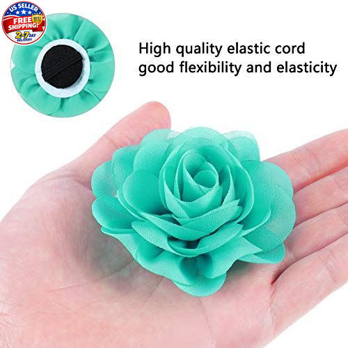 8 Pcs Dog Flowers Collar Charms Flowers for Dog Collar 3.15 Inches Cat Pet Bow T