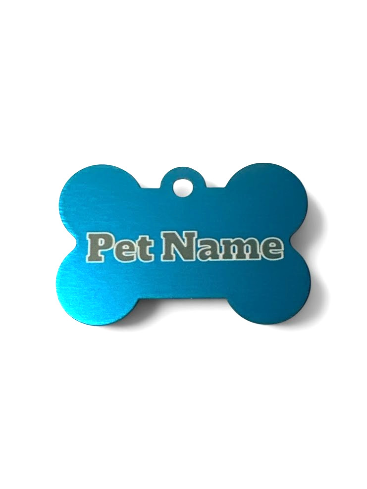 Personalized Laser Engraved Pet ID Tag Custom Dog Bone Name Tag