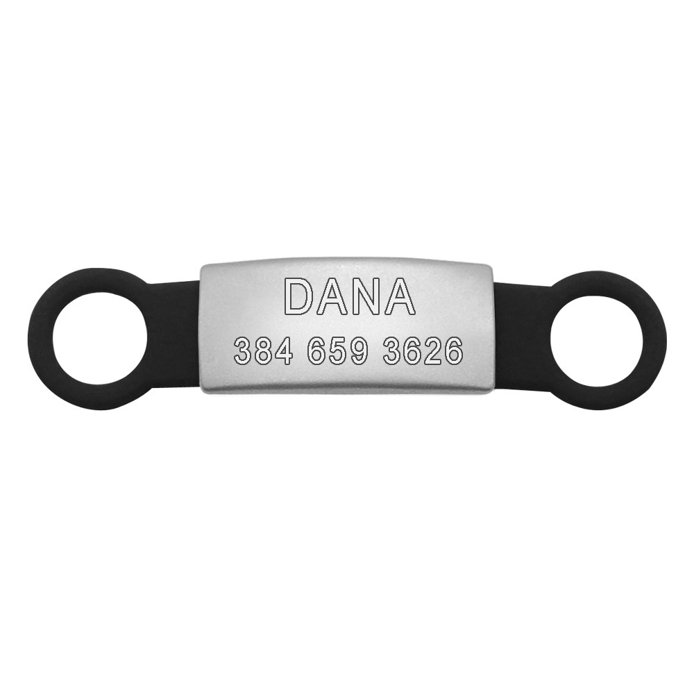Personalized Dog ID Tag Name Collar Engraved Custom Slide-On ID Tags No Noise