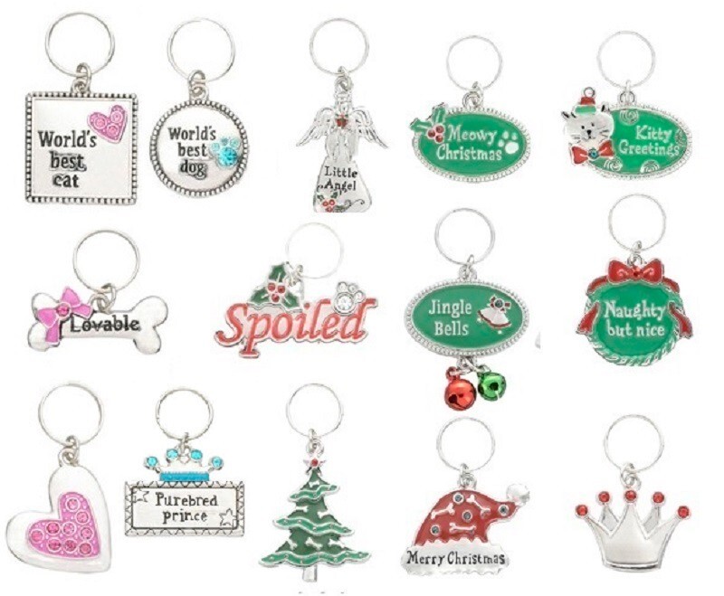 Wholesale Lot of 36 Charms for Cat / Dog Collar or Purse Charm, Zipper Pull
